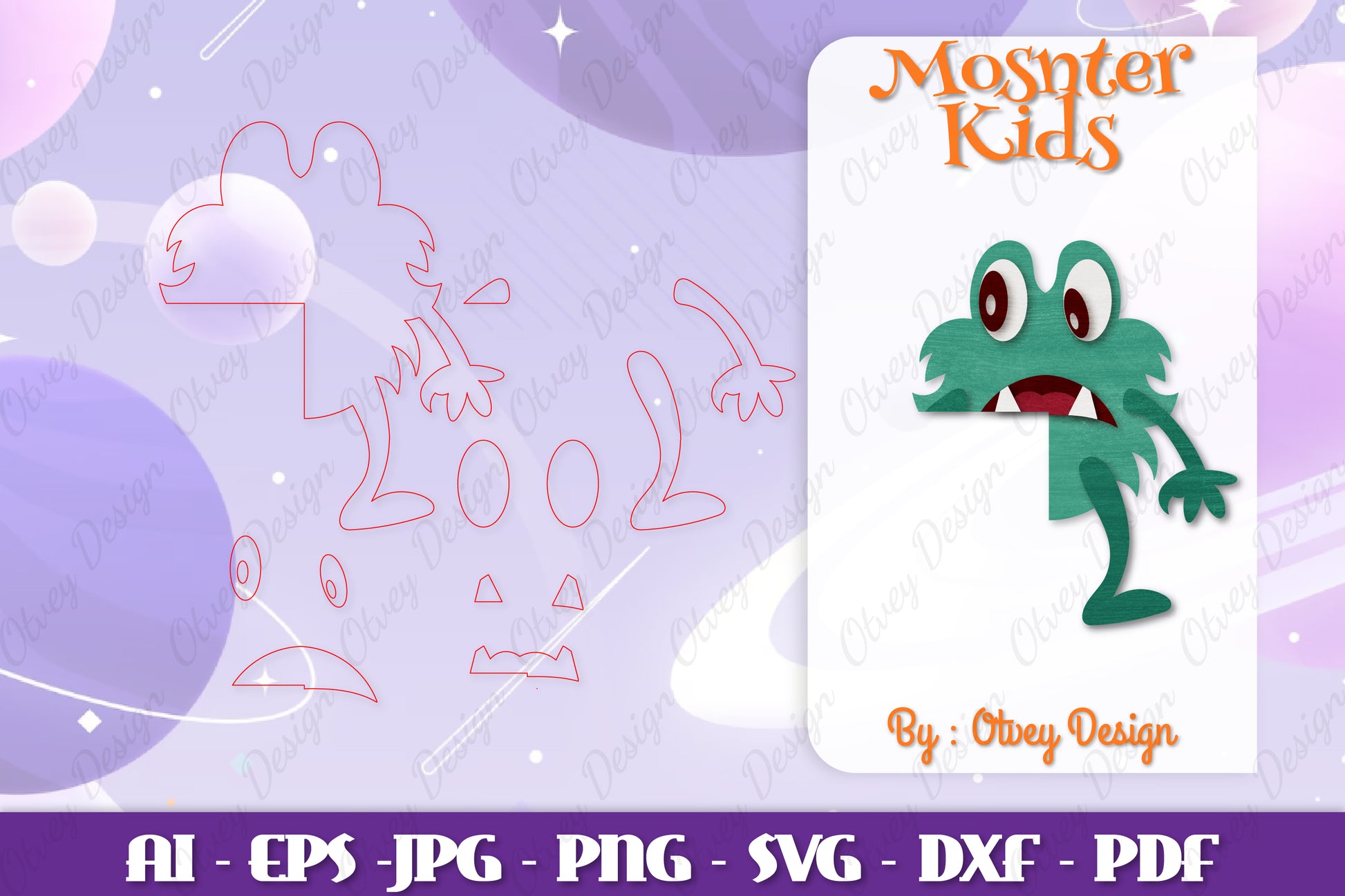 Monster Kids Corner Door Lasercut SVG Bundle 13 - CraftNest - Digital Crafting and Art