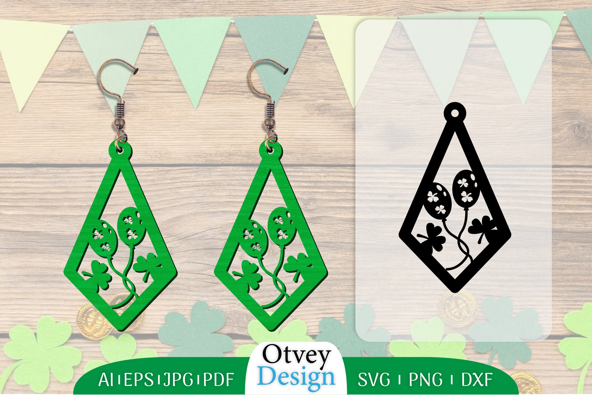 St Patrick's Day Lasercut Earring SVG Bundle 1 - CraftNest - Digital Crafting and Art