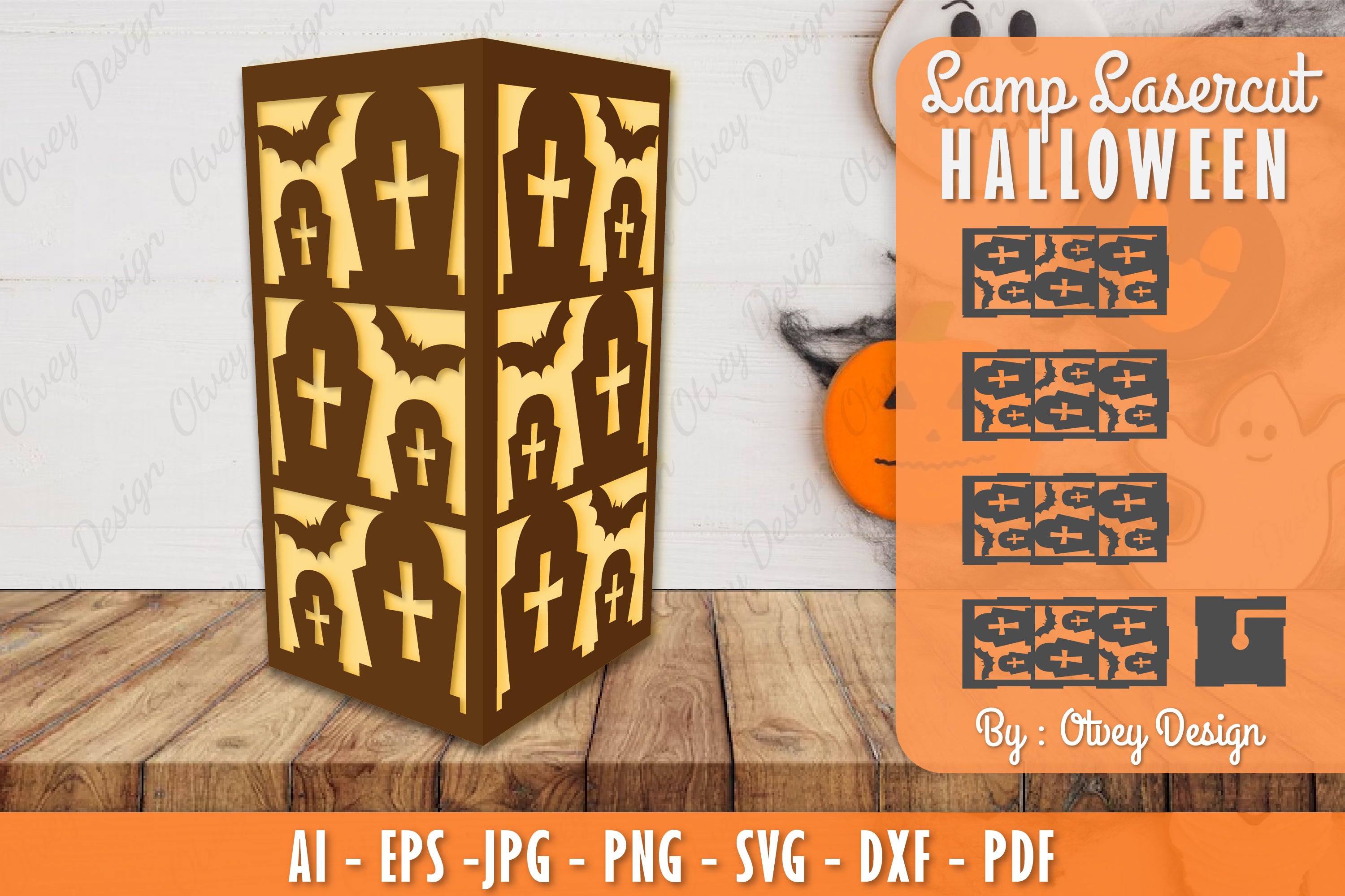 Halloween Lamp Lasercut SVG Bundle