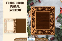 Floral Lasercut 2 Frame Photo SVG Bundle 7 - CraftNest - Digital Crafting and Art