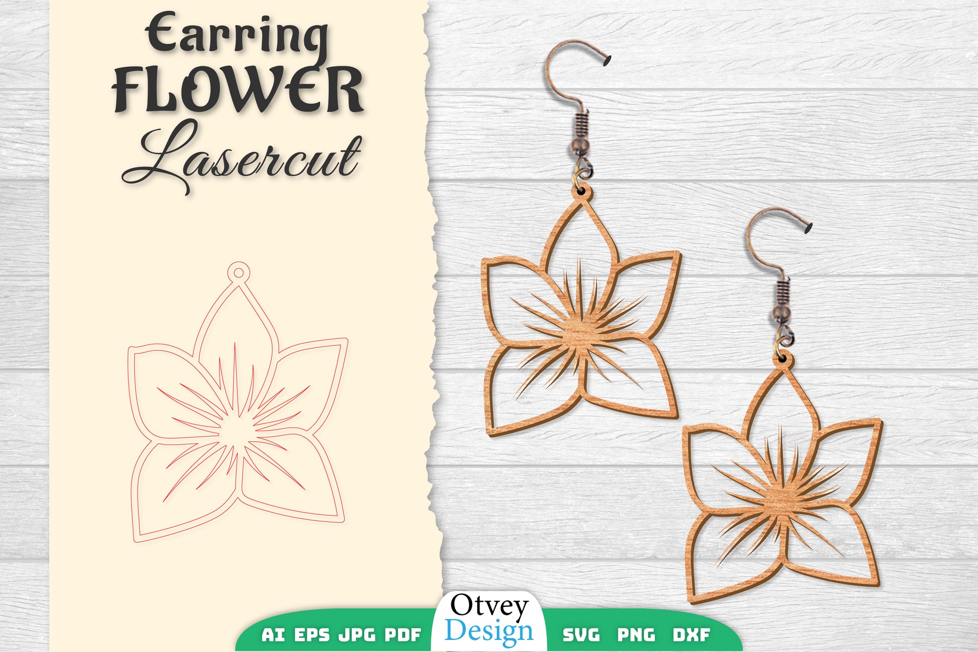 Earring Flower Lasercut SVG Bundle 13 - CraftNest - Digital Crafting and Art