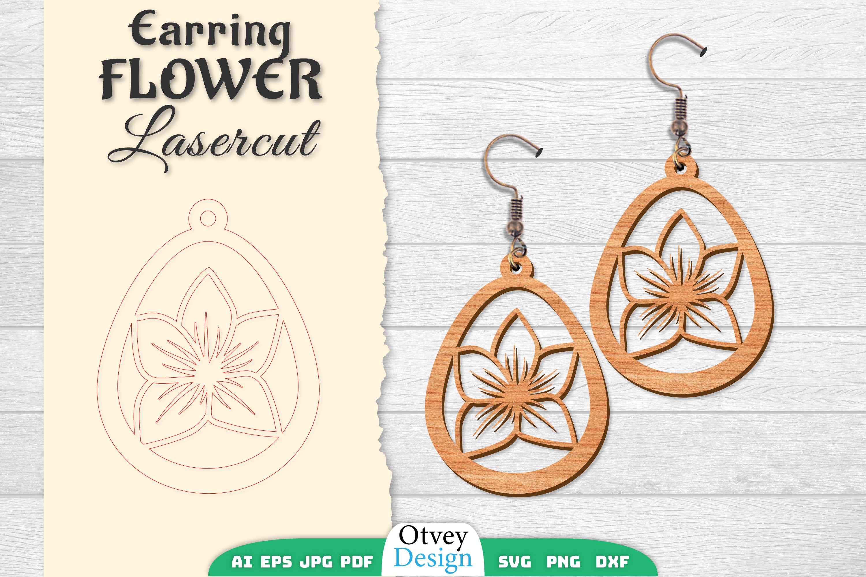 Earring Flower Lasercut SVG Bundle 57 - CraftNest - Digital Crafting and Art