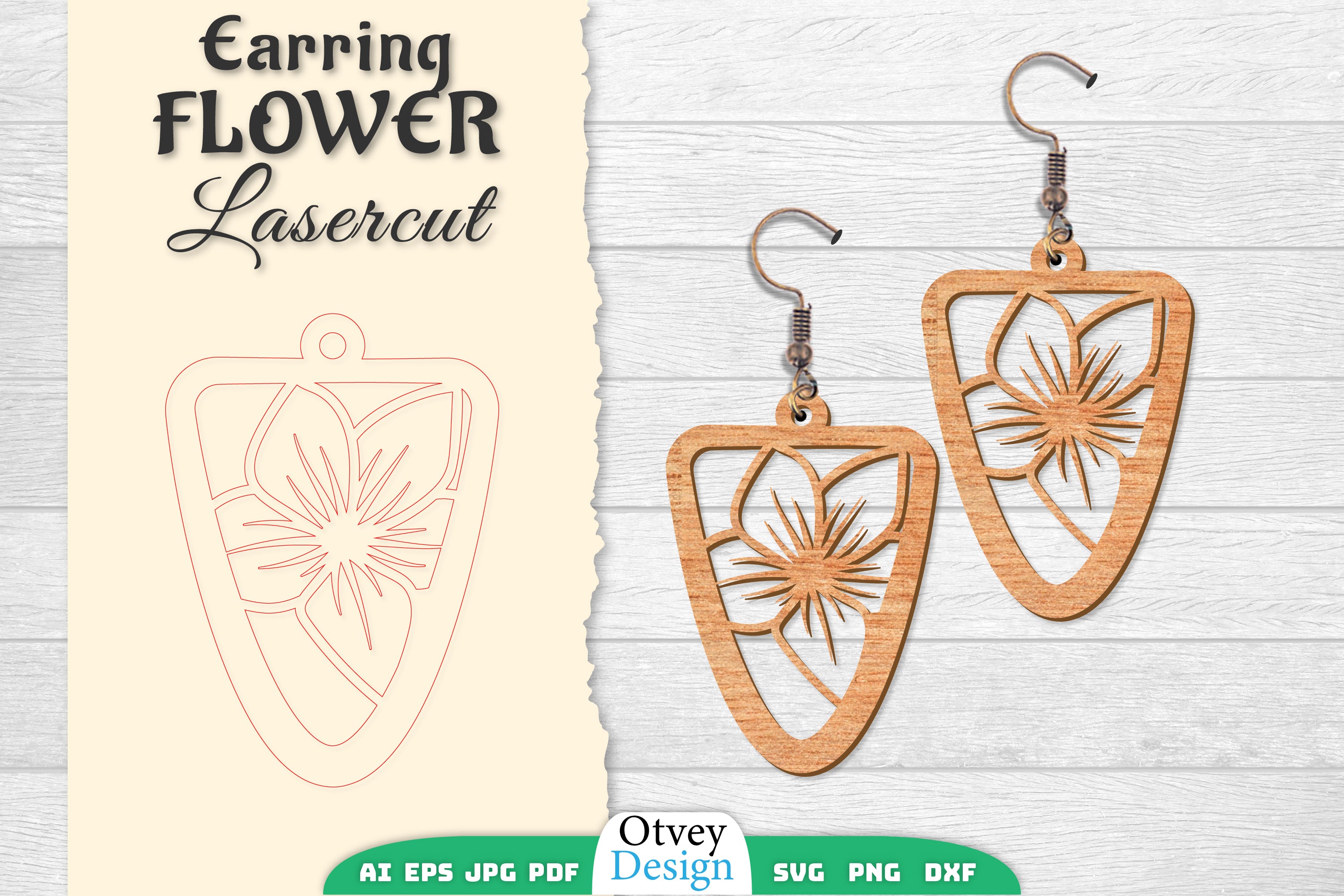 Earring Flower Lasercut SVG Bundle 72 - CraftNest - Digital Crafting and Art
