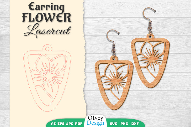 Earring Flower Lasercut SVG Bundle 72 - CraftNest - Digital Crafting and Art