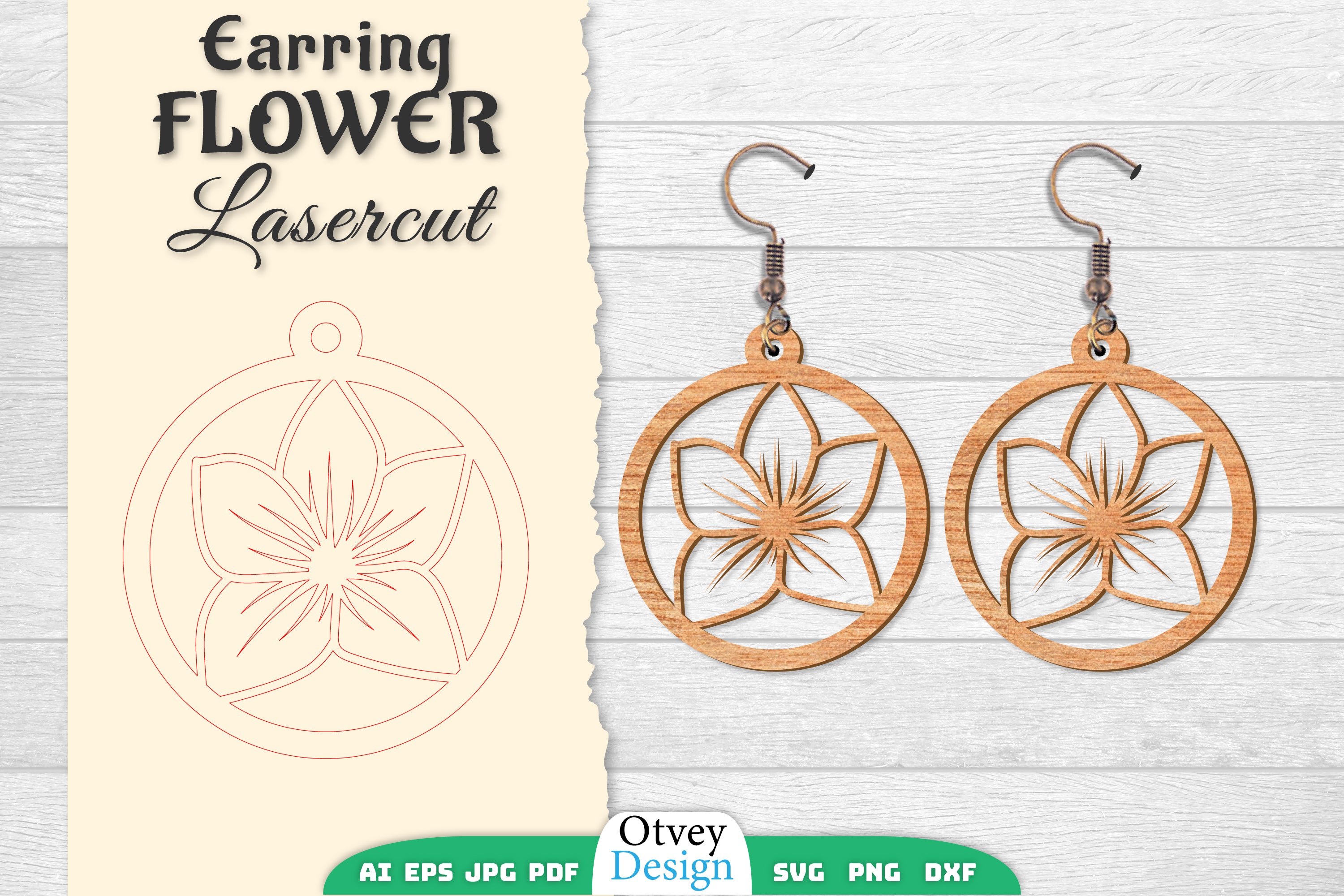 Earring Flower Lasercut SVG Bundle 27 - CraftNest - Digital Crafting and Art