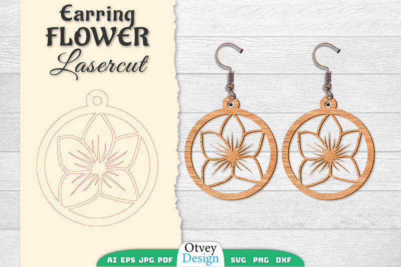 Earring Flower Lasercut SVG Bundle 27 - CraftNest - Digital Crafting and Art