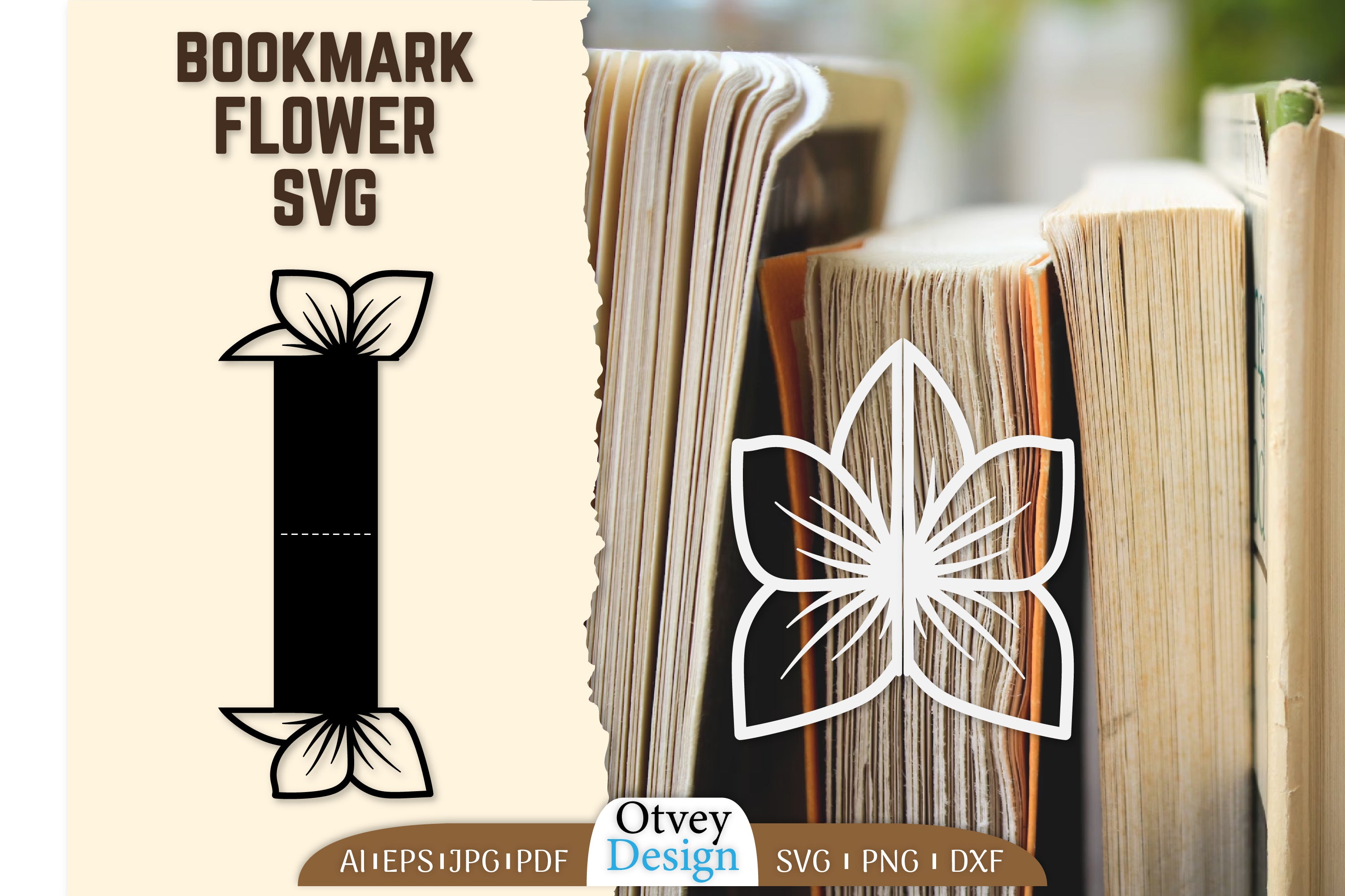Cutout Flower Bookmark SVG Bundle 13 - CraftNest - Digital Crafting and Art