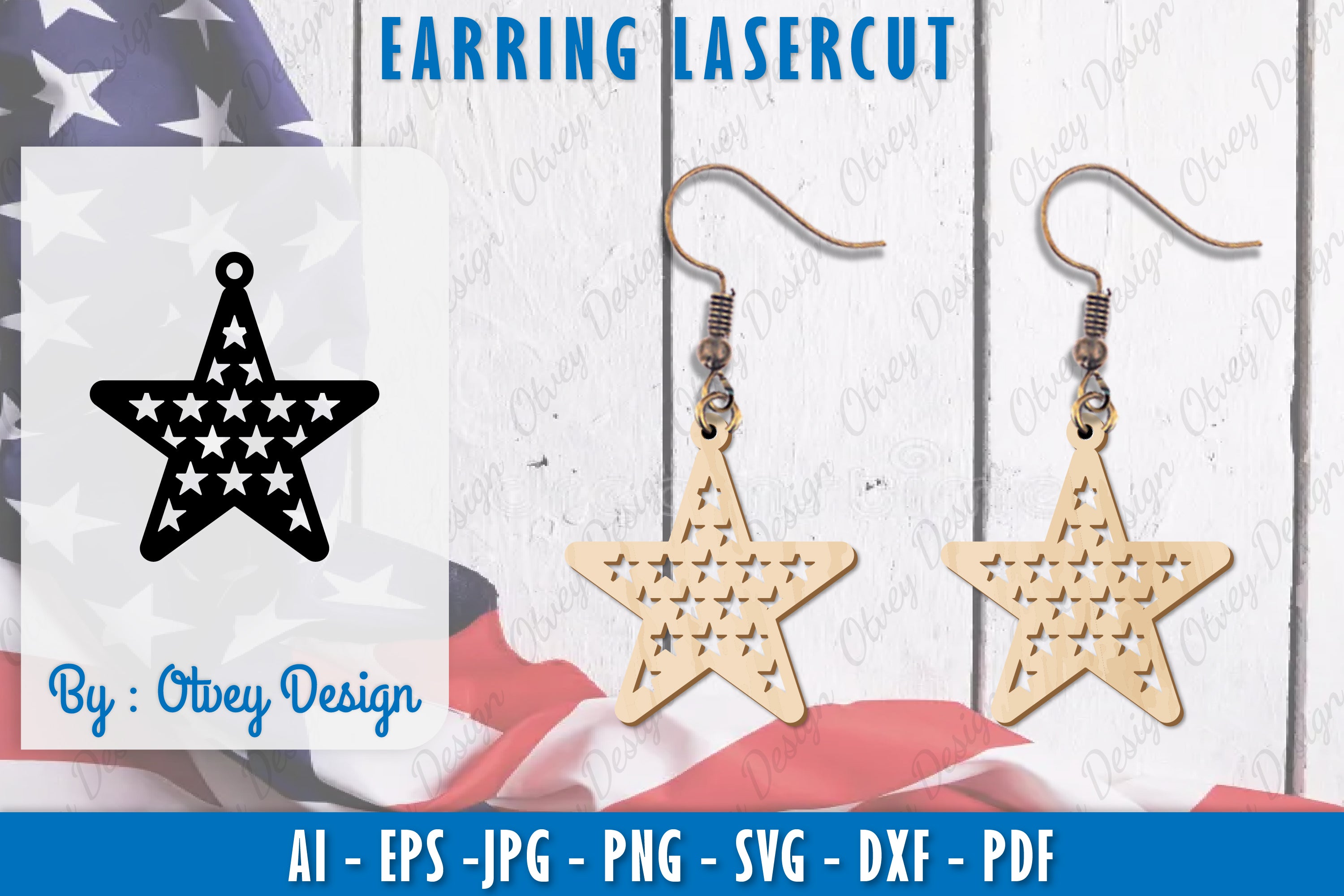 4th of July Earring SVG Bundle 5 - CraftNest - Digital Crafting and Art