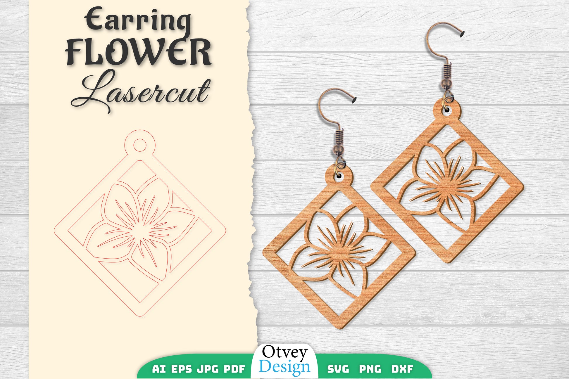 Earring Flower Lasercut SVG Bundle 42 - CraftNest - Digital Crafting and Art