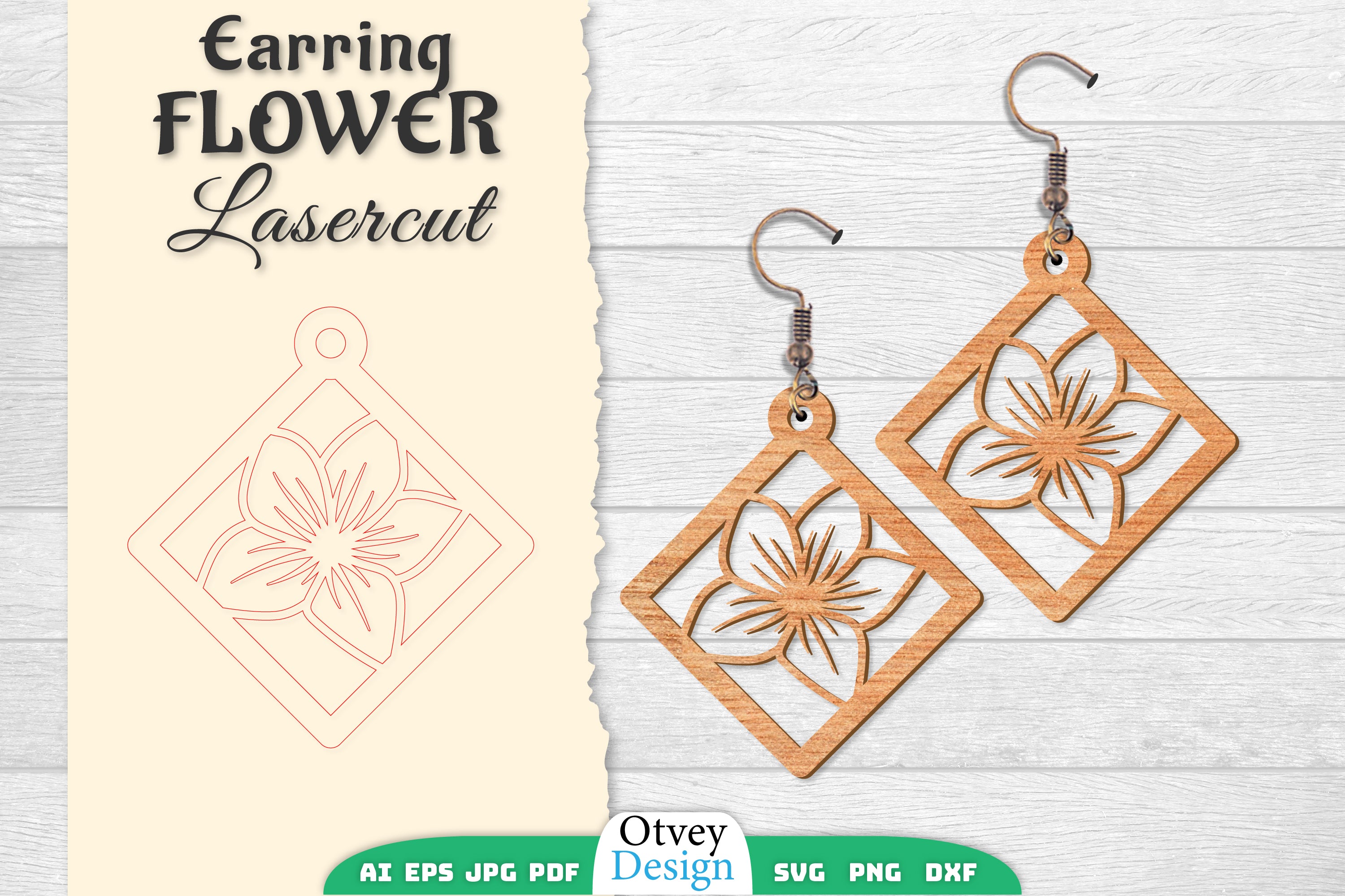 Earring Flower Lasercut SVG Bundle 42 - CraftNest - Digital Crafting and Art
