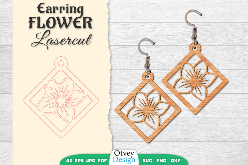 Earring Flower Lasercut SVG Bundle 42 - CraftNest - Digital Crafting and Art