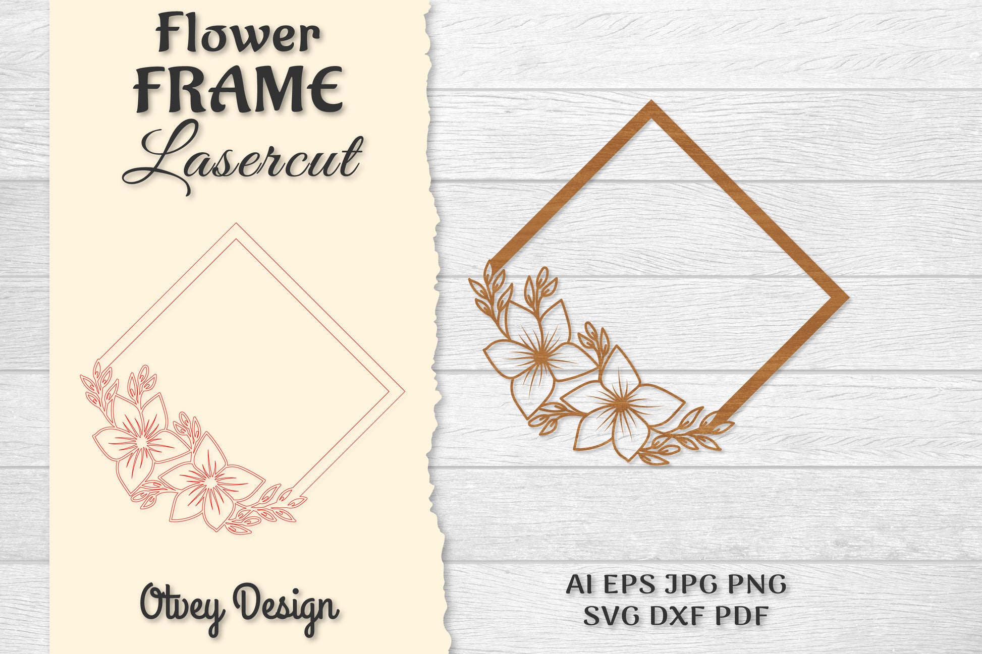 5 Frame Flower Lasercut SVG Bundle 13 - CraftNest - Digital Crafting and Art