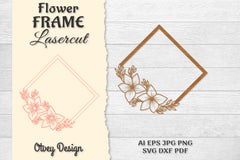 5 Frame Flower Lasercut SVG Bundle 13 - CraftNest - Digital Crafting and Art