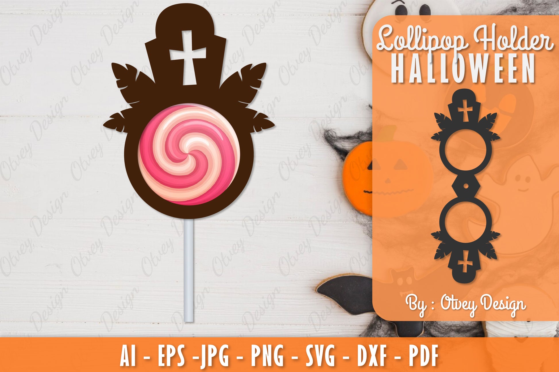 Halloween Lollipop Holder SVG Bundle 5 - CraftNest - Digital Crafting and Art