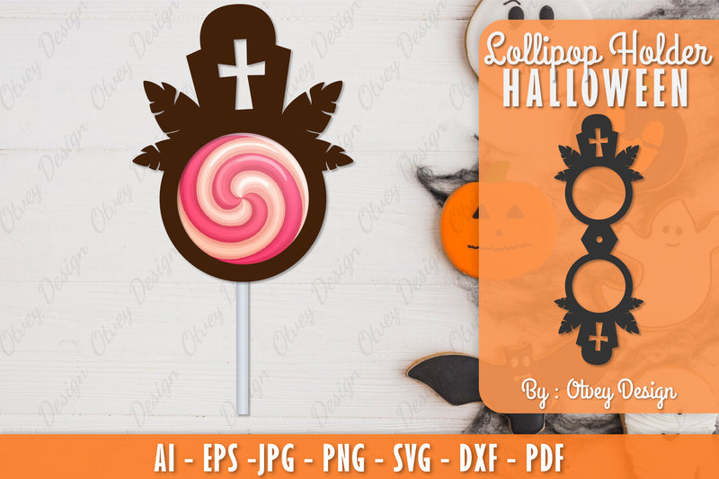 Halloween Lollipop Holder SVG Bundle 5 - CraftNest - Digital Crafting and Art