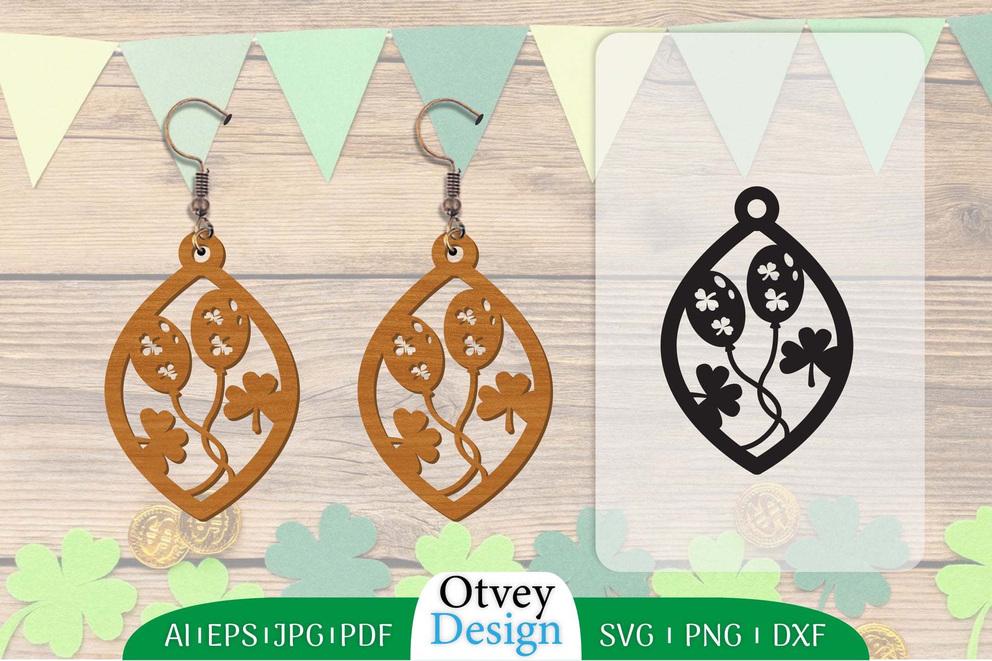 St Patrick's Day Earring Lasercut SVG Bundle 47 - CraftNest - Digital Crafting and Art