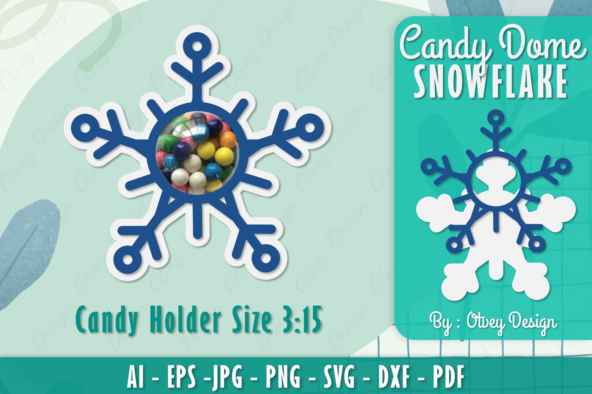 Snowflake Candy Dome SVG Bundle 5 - CraftNest - Digital Crafting and Art