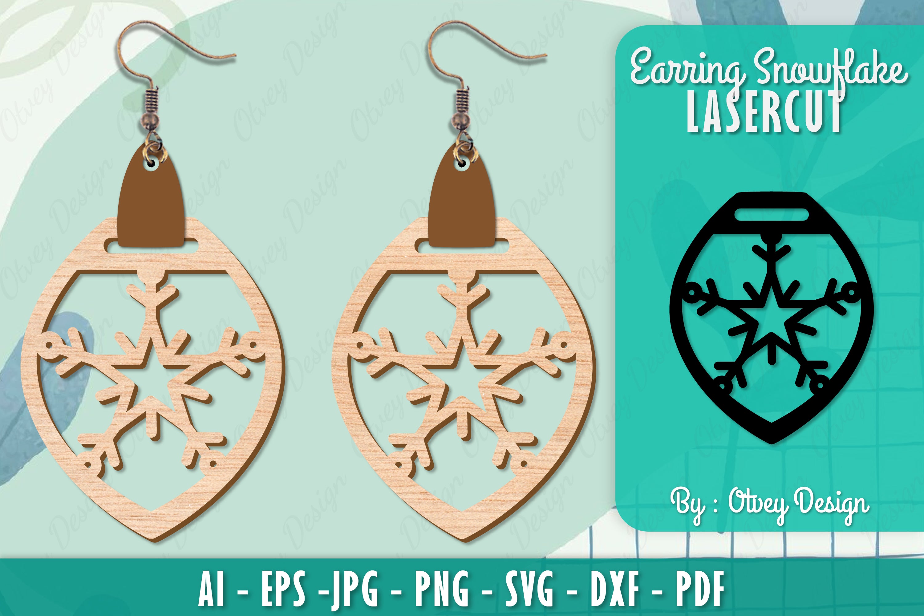 Snowflake Earring Lasercut SVG Bundle 149 - CraftNest - Digital Crafting and Art