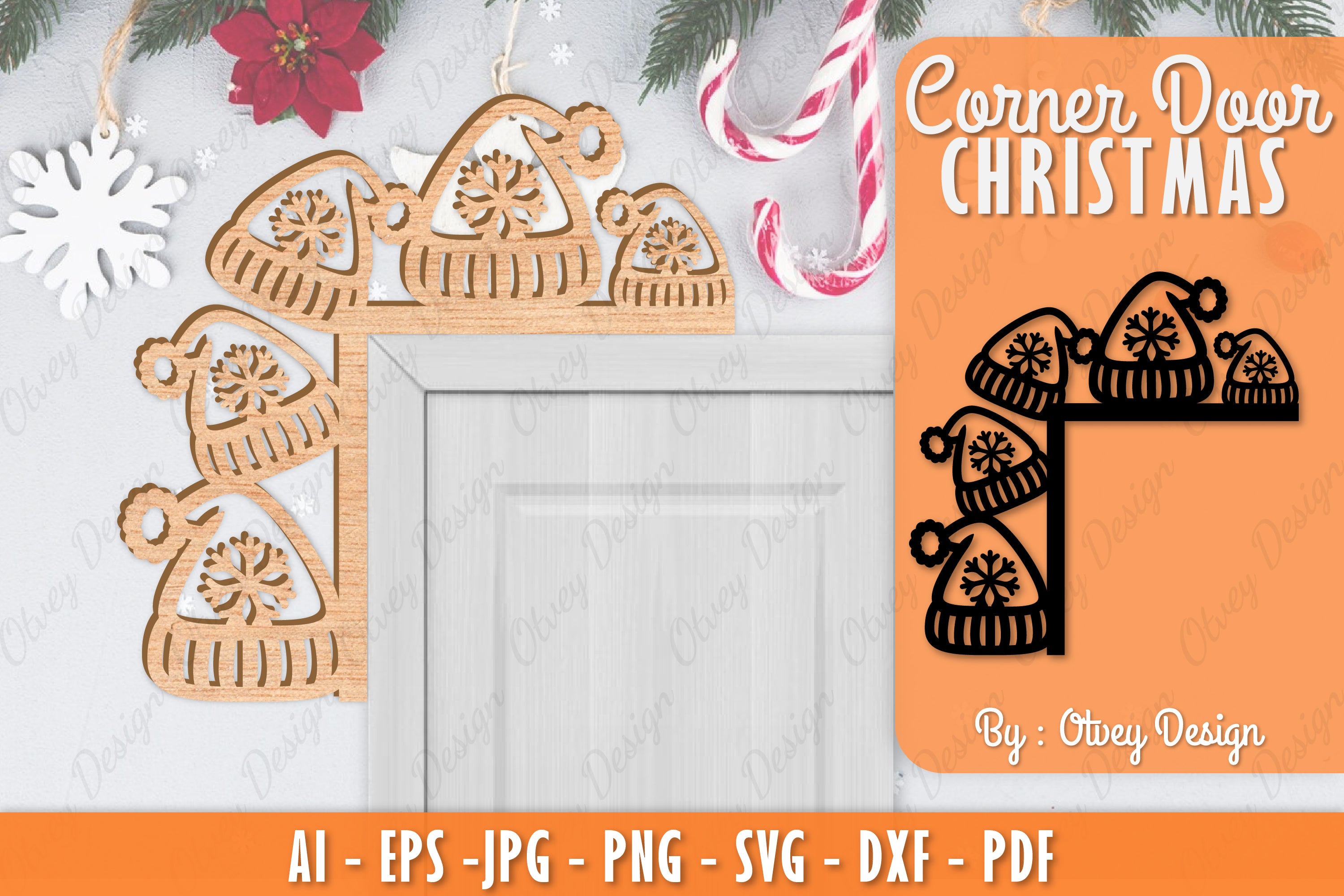 Christmas Corner Door SVG Bundle 5 - CraftNest - Digital Crafting and Art