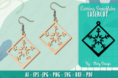 Snowflake Earring Lasercut SVG Bundle 117 - CraftNest - Digital Crafting and Art