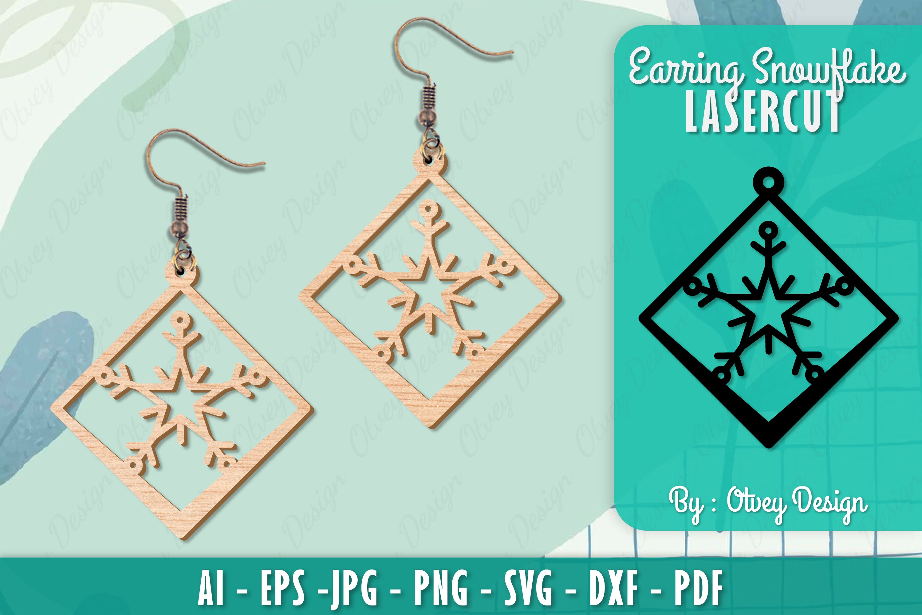 Snowflake Earring Lasercut SVG Bundle 117 - CraftNest - Digital Crafting and Art
