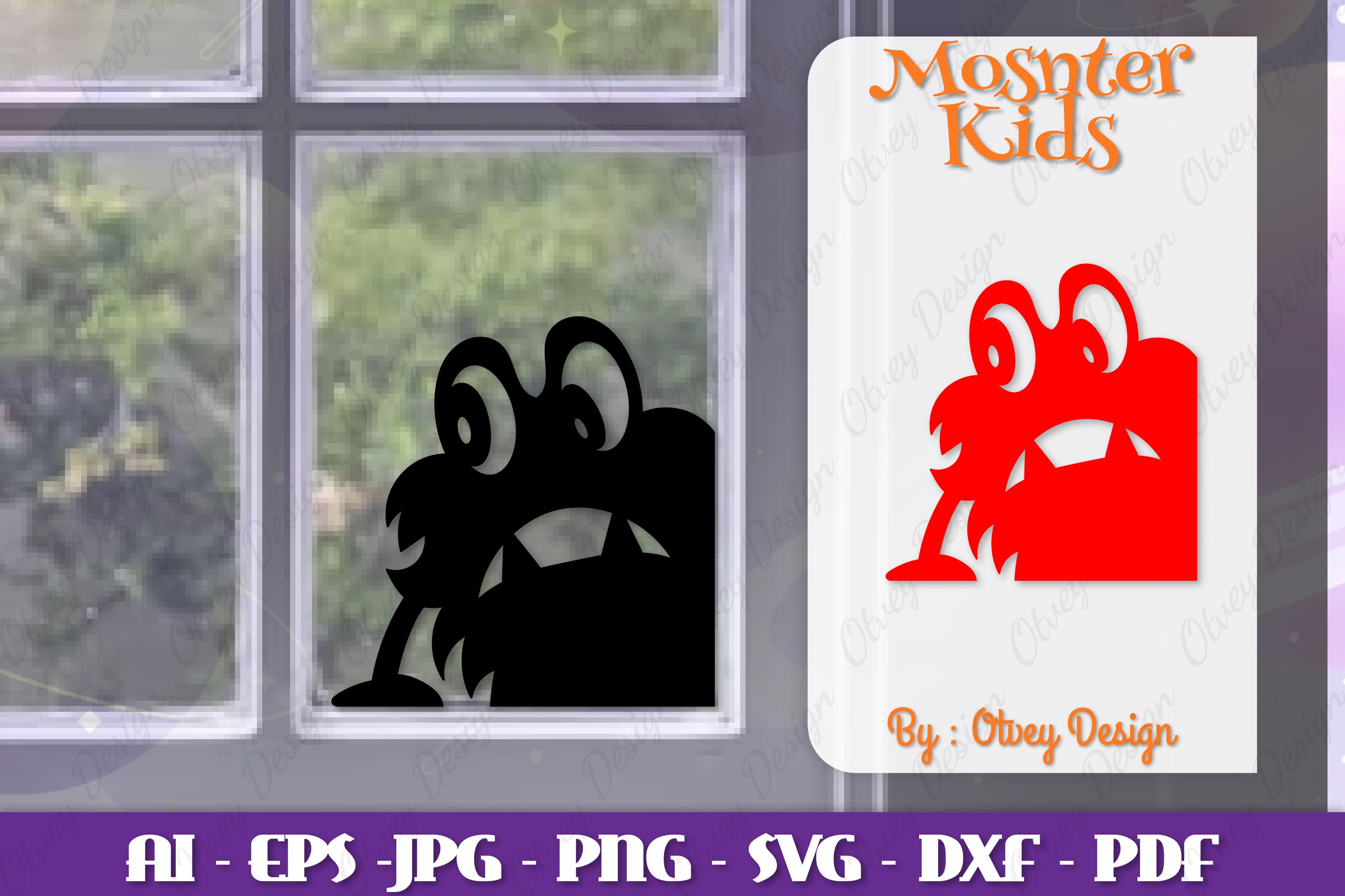 Halloween Window Cling Decor SVG Bundle