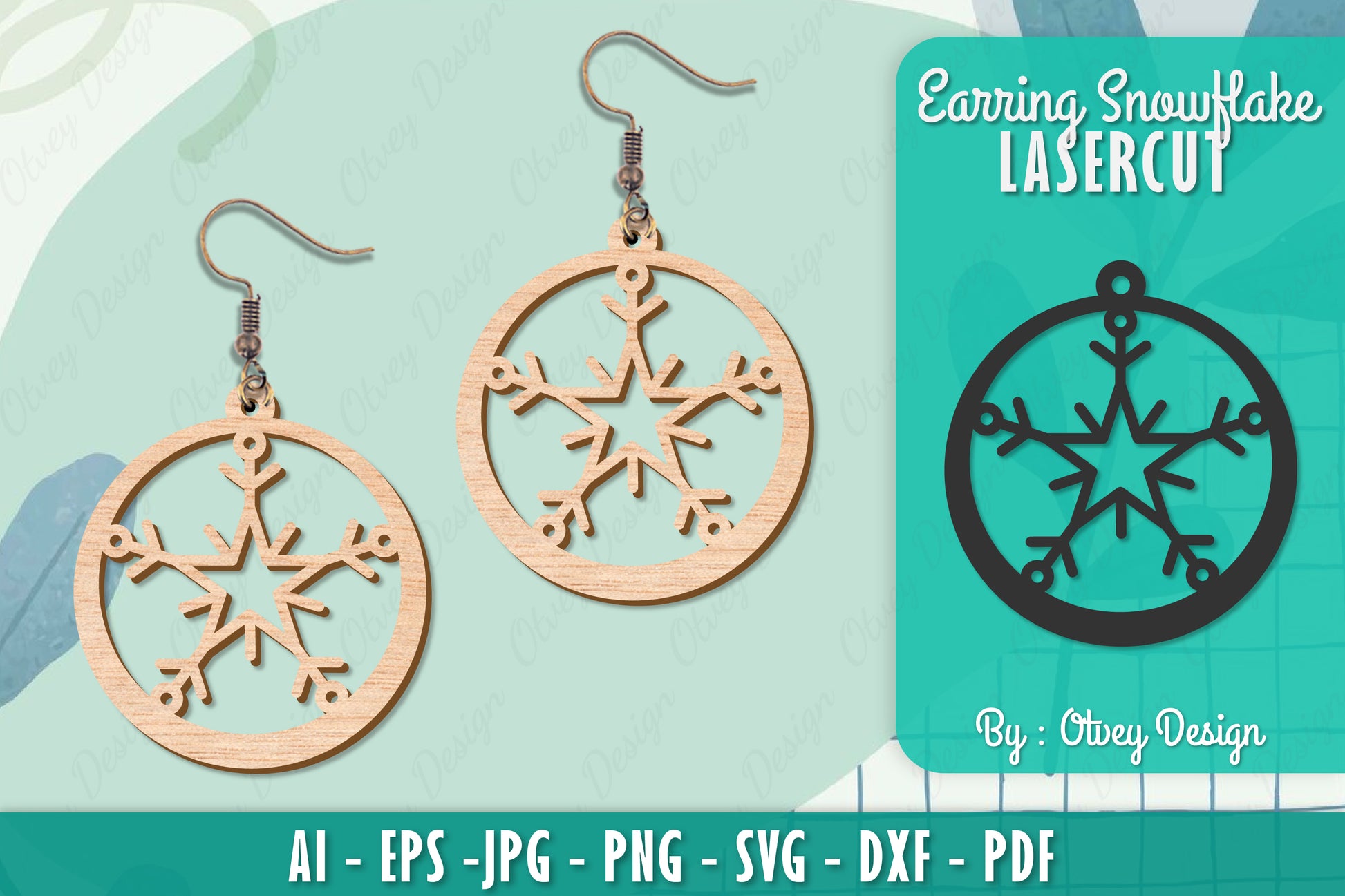 Snowflake Earring Lasercut SVG Bundle 101 - CraftNest - Digital Crafting and Art