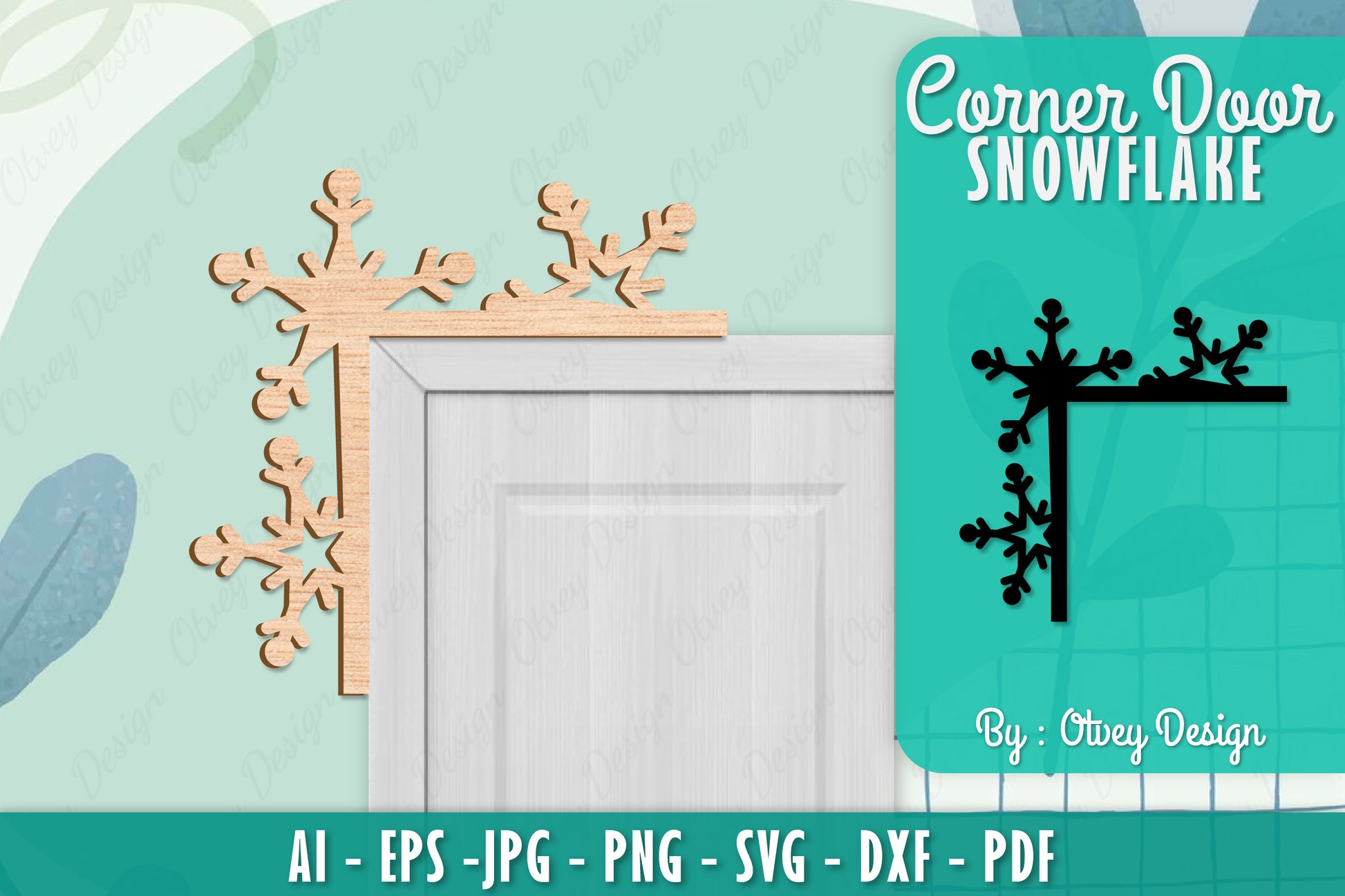 Snowflake Corner Door SVG Bundle 5 - CraftNest - Digital Crafting and Art