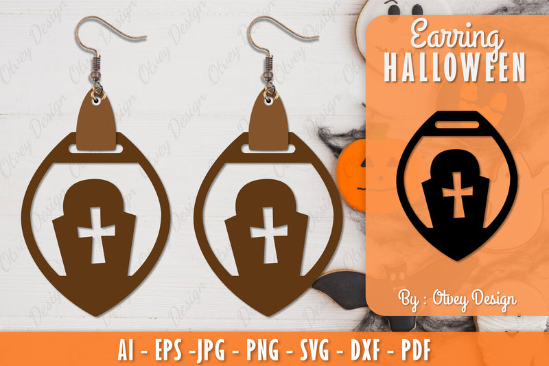 Earring Halloween Lasercut SVG Bundle 266 - CraftNest - Digital Crafting and Art