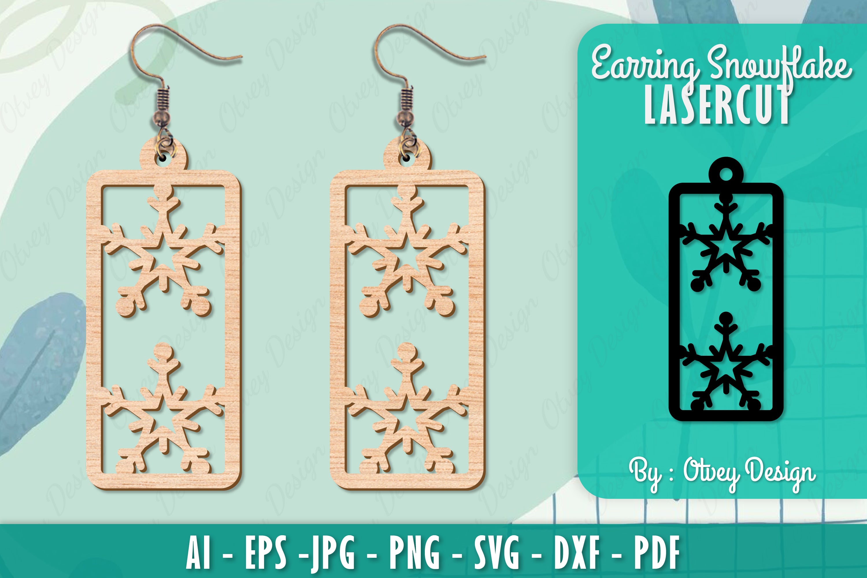 Snowflake Earring Lasercut SVG Bundle 21 - CraftNest - Digital Crafting and Art