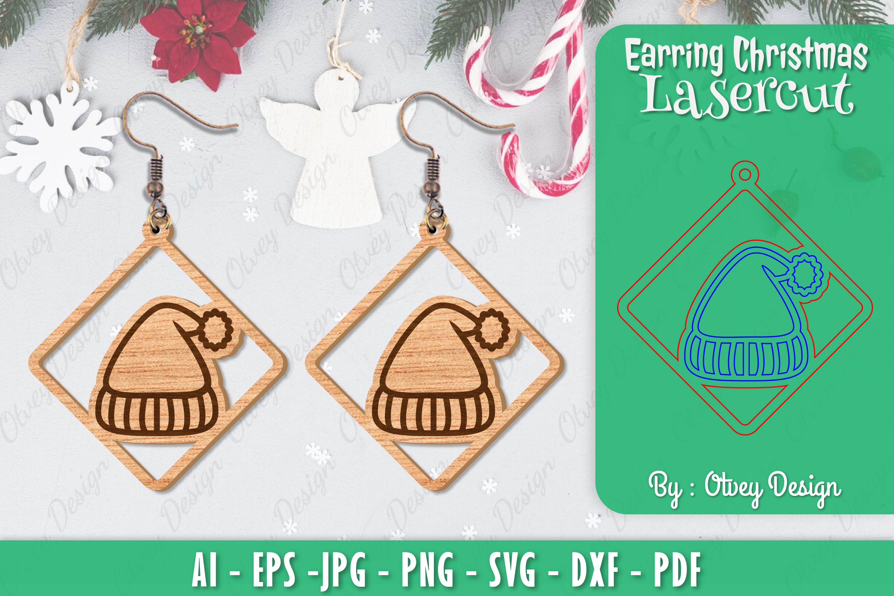 Christmas Earrings SVG Bundle