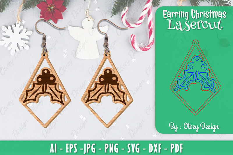 Christmas Earrings SVG Bundle 23 - CraftNest - Digital Crafting and Art