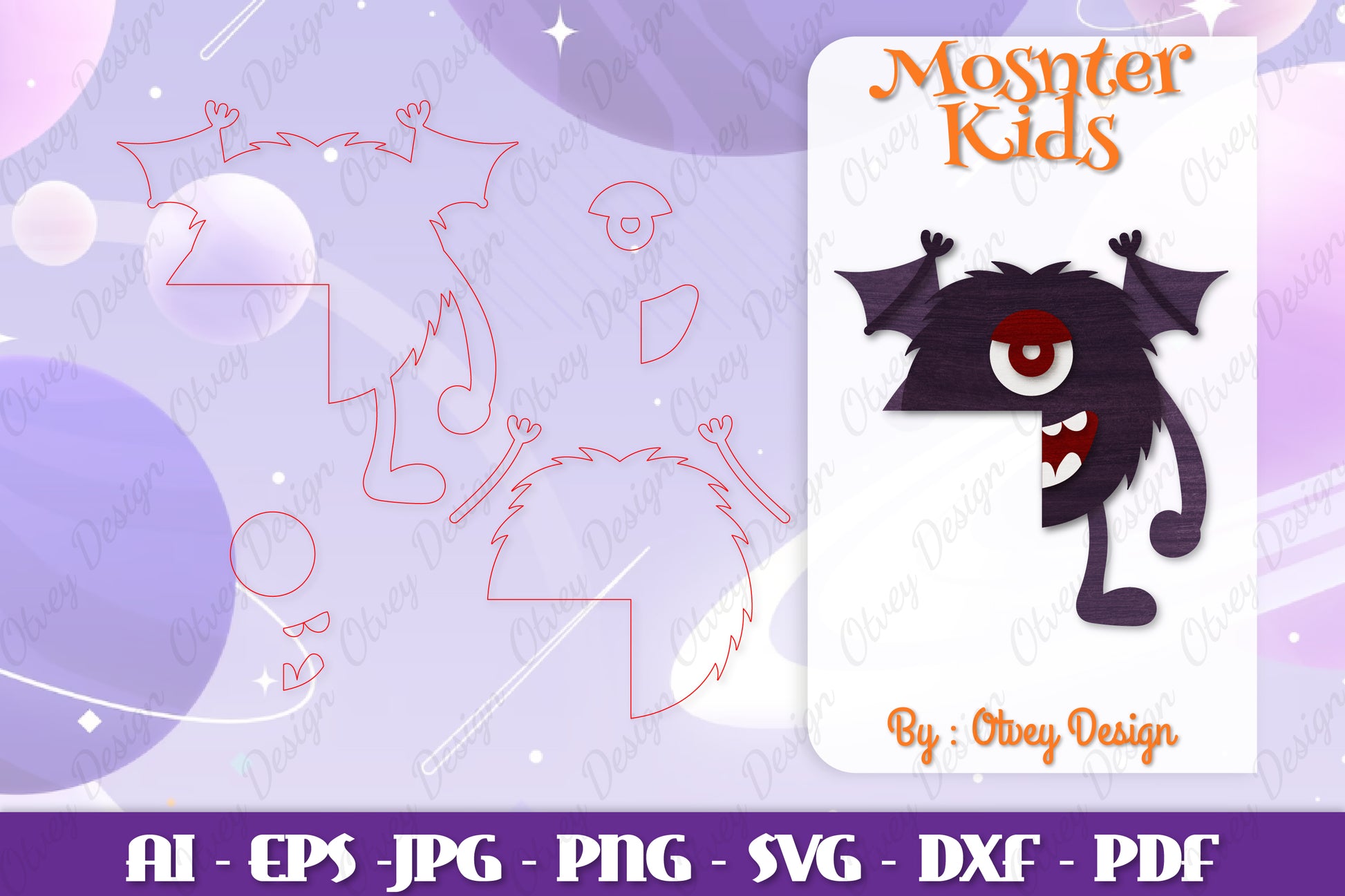 Monster Kids Corner Door Lasercut SVG Bundle 14 - CraftNest - Digital Crafting and Art