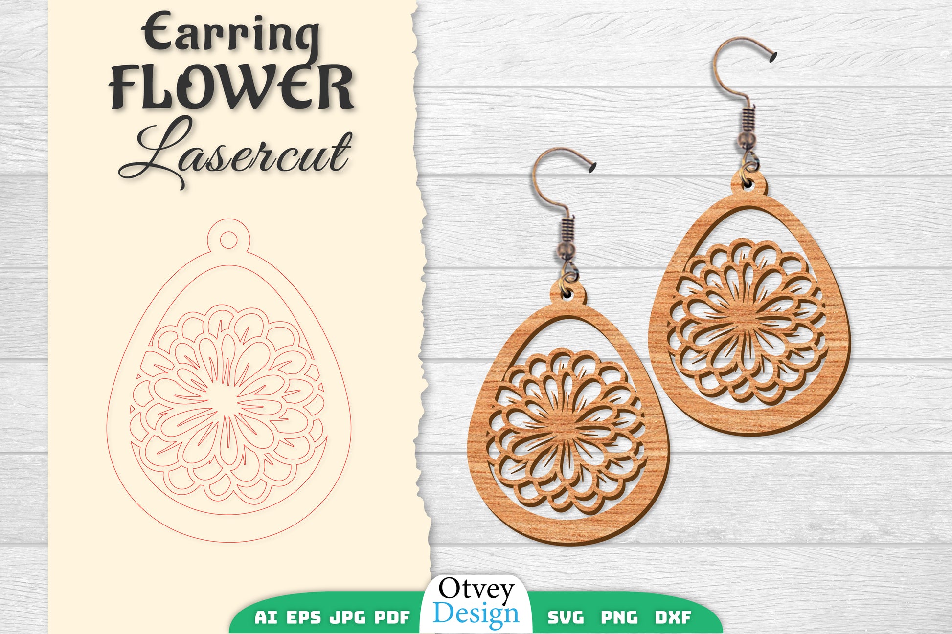 Earring Flower Lasercut SVG Bundle 58 - CraftNest - Digital Crafting and Art