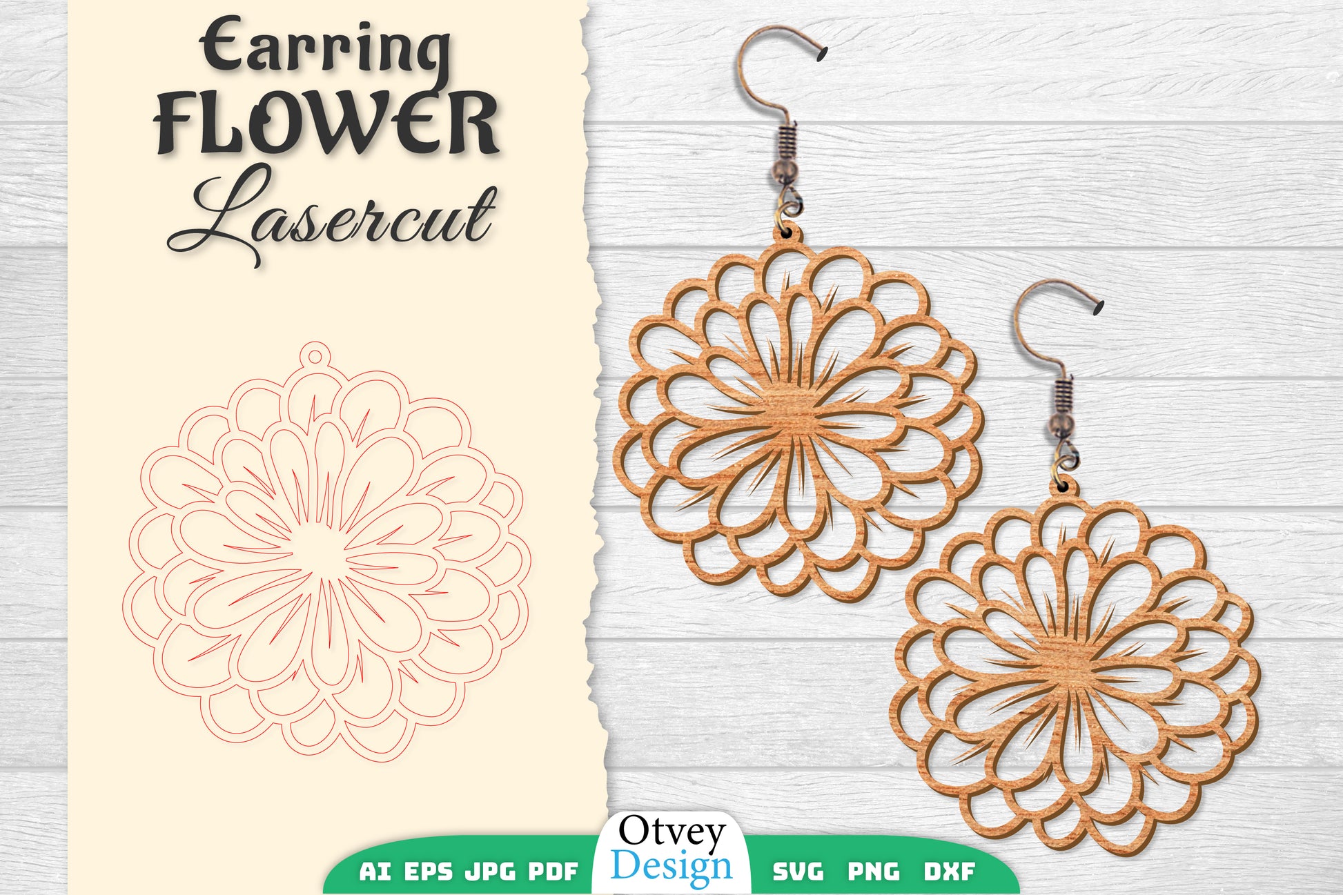 Earring Flower Lasercut SVG Bundle 14 - CraftNest - Digital Crafting and Art