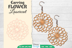 Earring Flower Lasercut SVG Bundle 14 - CraftNest - Digital Crafting and Art
