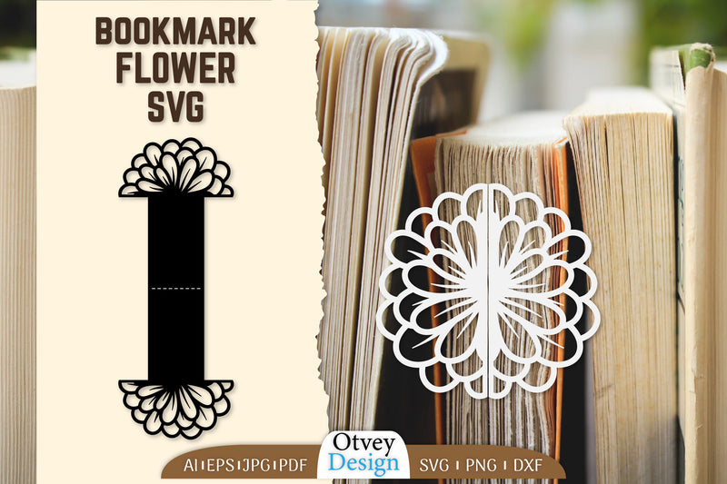 Cutout Flower Bookmark SVG Bundle 14 - CraftNest - Digital Crafting and Art