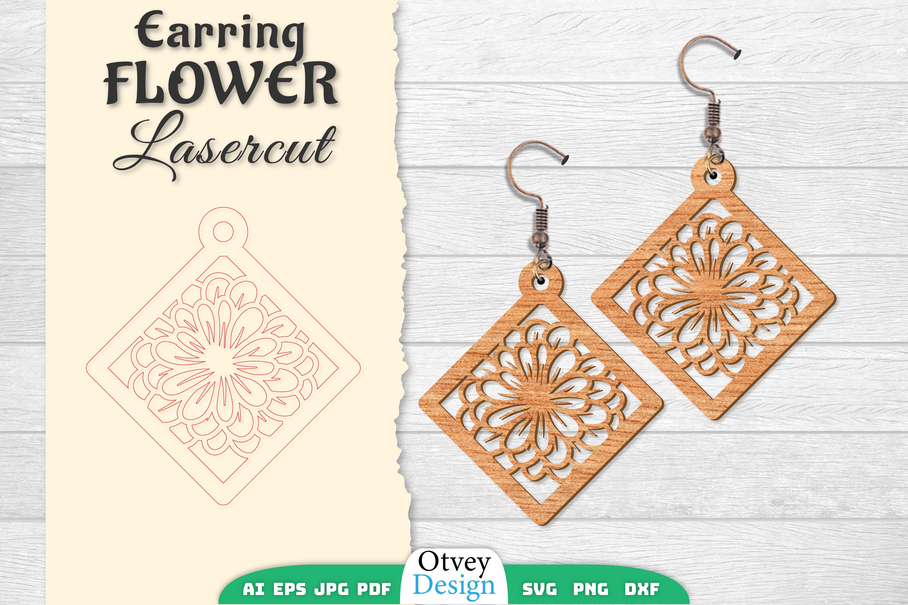 Earring Flower Lasercut SVG Bundle 43 - CraftNest - Digital Crafting and Art