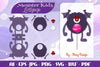 Monster Kids Lollipop Holders SVG Bundle