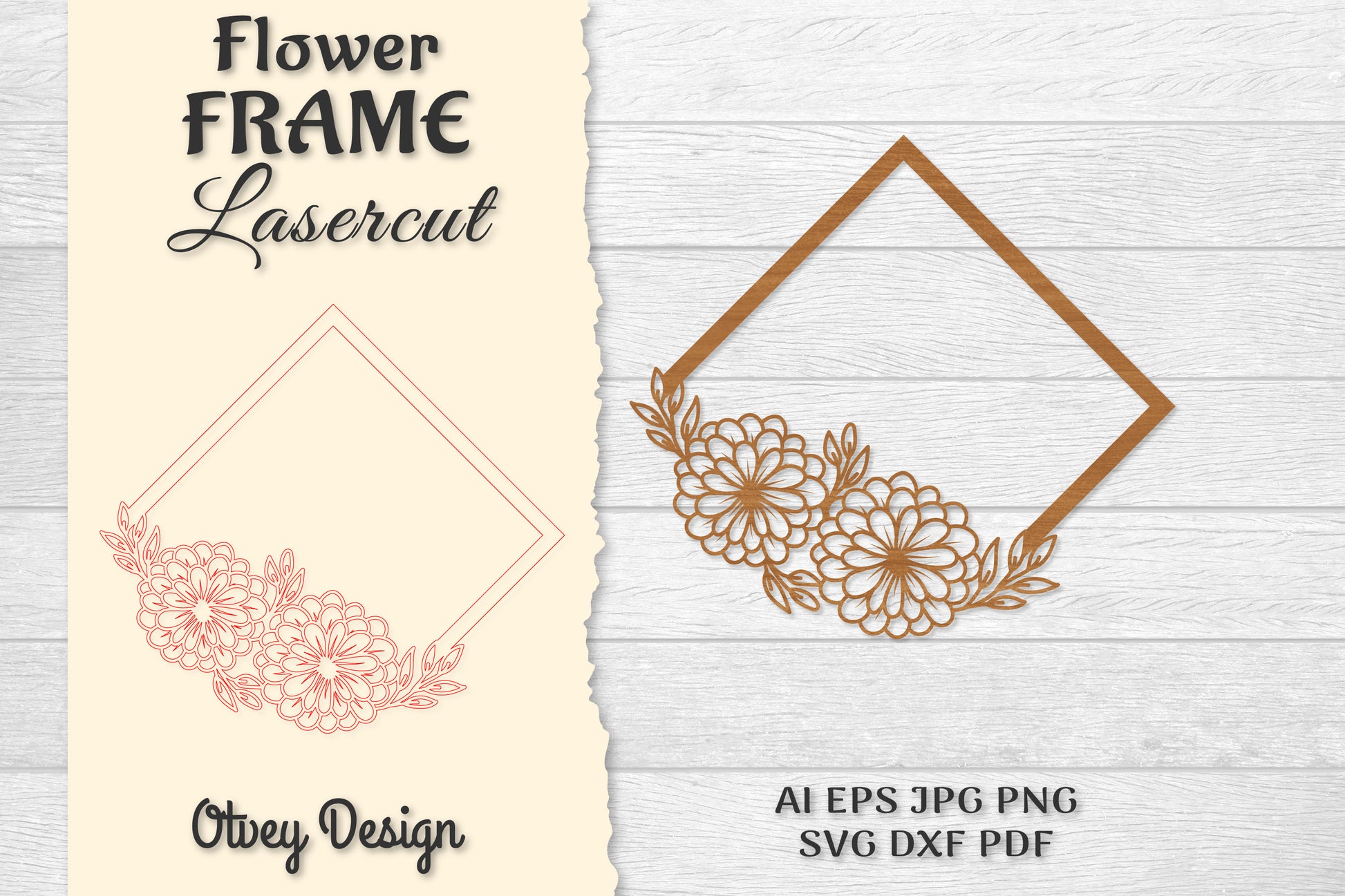 5 Frame Flower Lasercut SVG Bundle 14 - CraftNest - Digital Crafting and Art