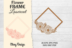5 Frame Flower Lasercut SVG Bundle 14 - CraftNest - Digital Crafting and Art