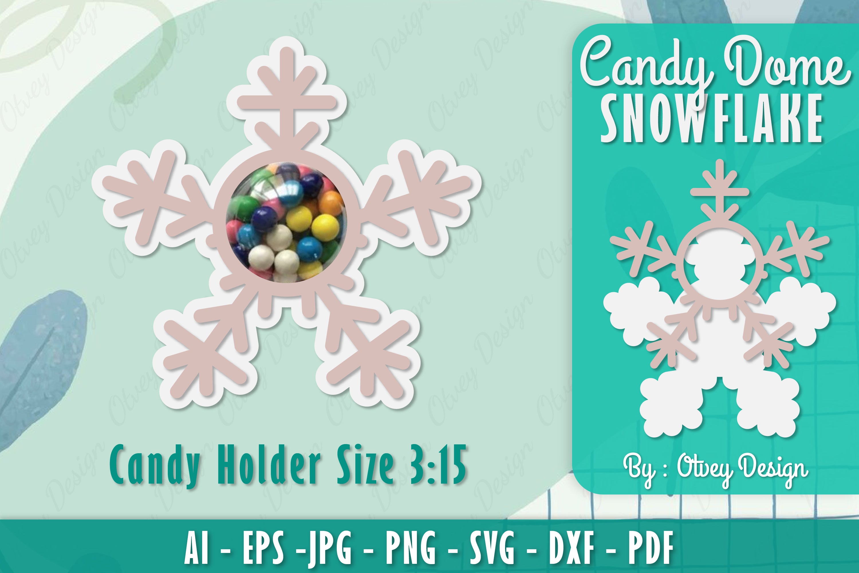 Snowflake Candy Dome SVG Bundle 6 - CraftNest - Digital Crafting and Art