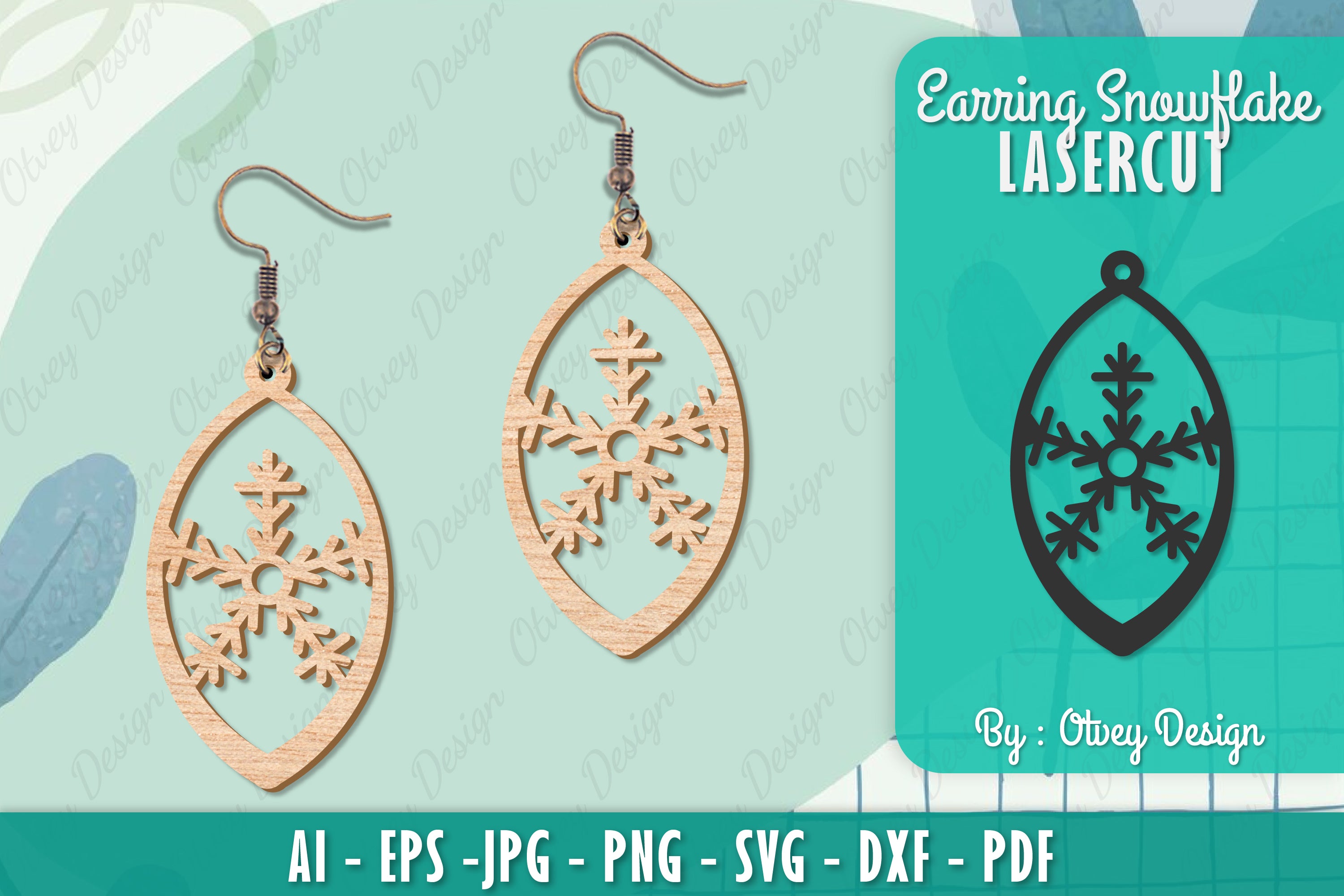 Snowflake Earring Lasercut SVG Bundle 86 - CraftNest - Digital Crafting and Art