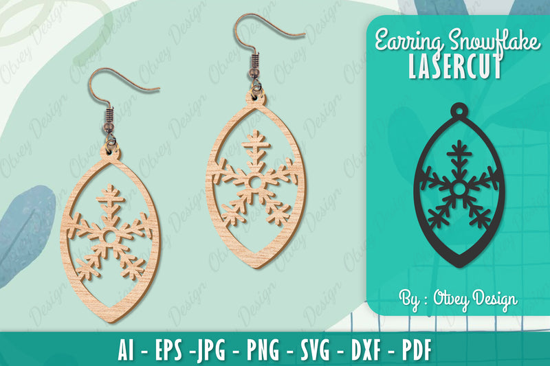 Snowflake Earring Lasercut SVG Bundle 86 - CraftNest - Digital Crafting and Art