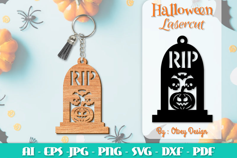 Keychain Halloween Lasercut SVG Bundle 238 - CraftNest - Digital Crafting and Art