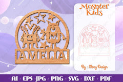 Monsters Kids Name Sign Lasercut SVG Bundle 14 - CraftNest - Digital Crafting and Art