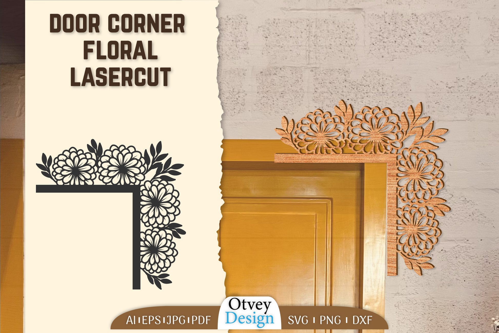 Door Corner Floral Lasercut SVG Bundle 10 - CraftNest - Digital Crafting and Art