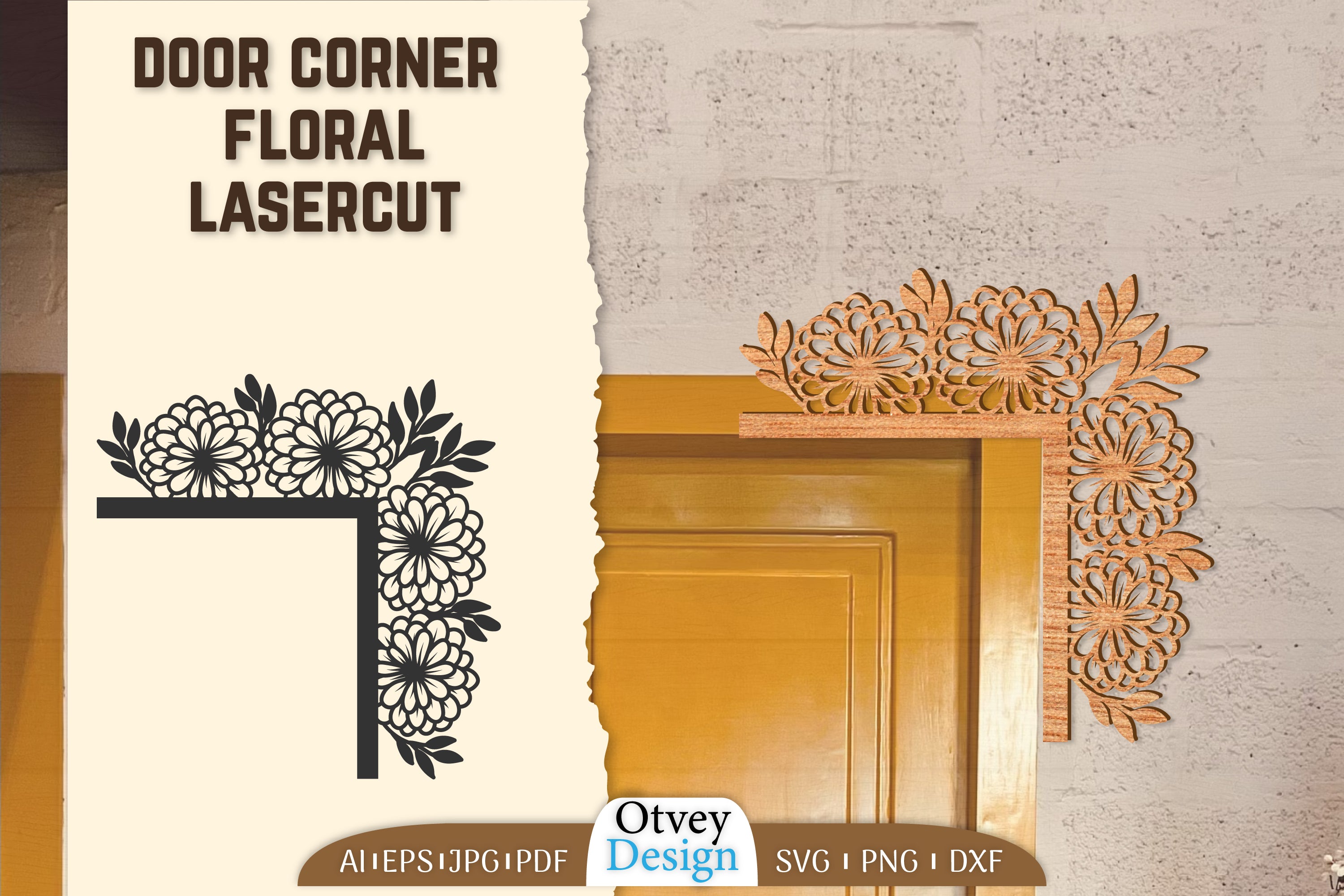 Door Corner Floral Lasercut SVG Bundle 10 - CraftNest - Digital Crafting and Art