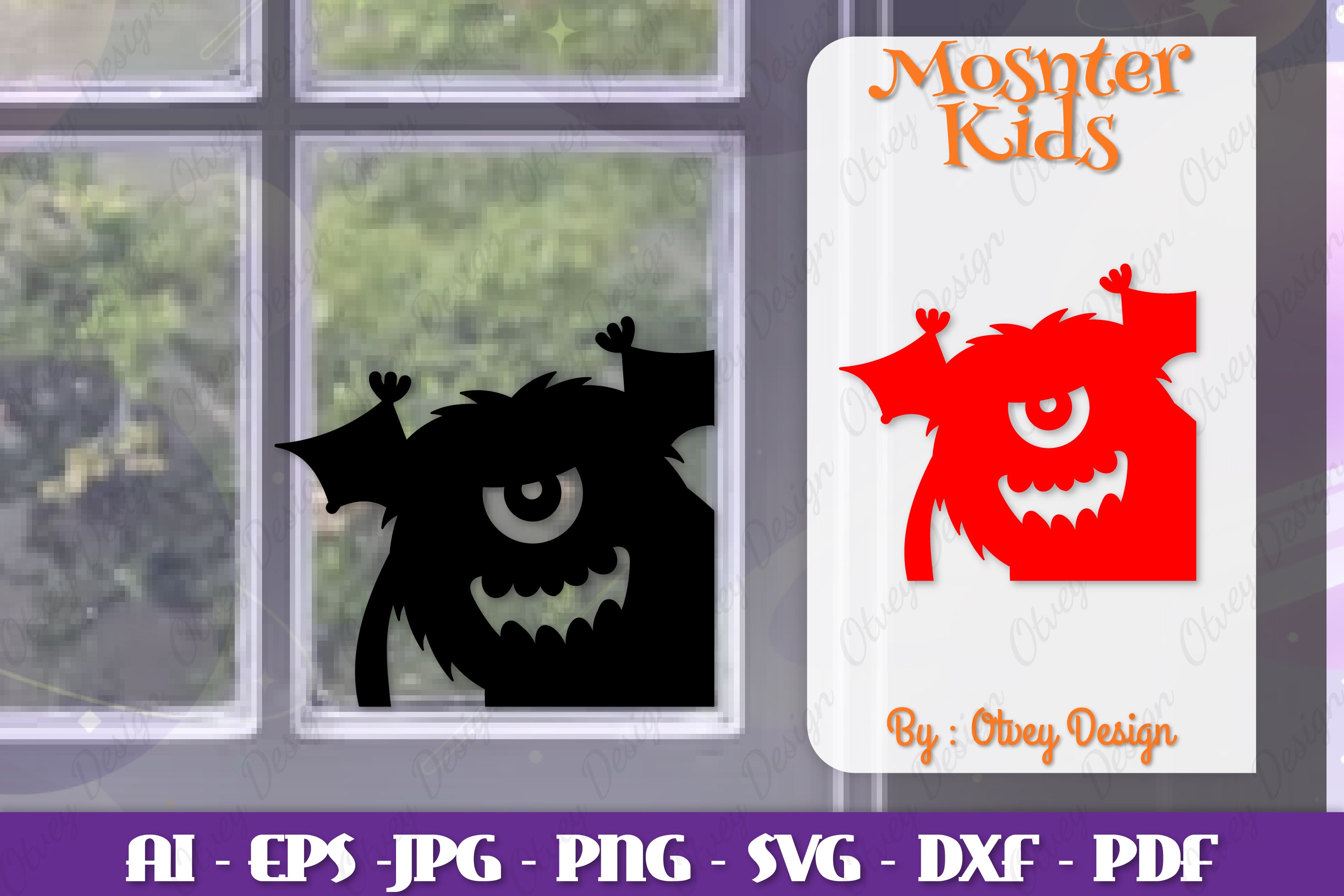 Halloween Window Cling Decor SVG Bundle