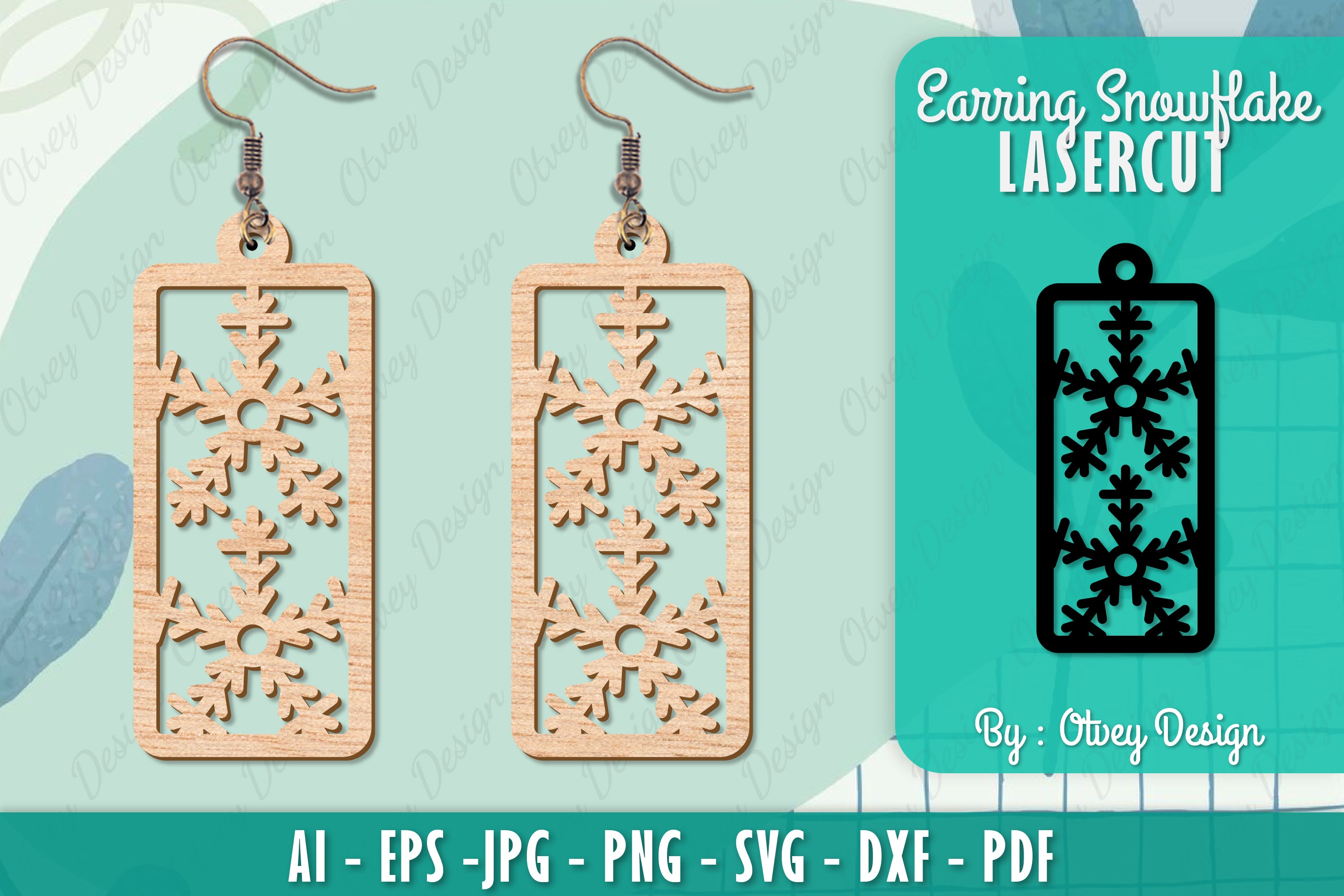 Snowflake Earring Lasercut SVG Bundle 22 - CraftNest - Digital Crafting and Art